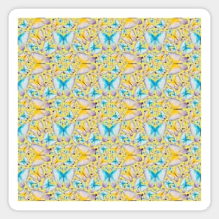 Watercolor Butterfly Seamless Pattern Sticker